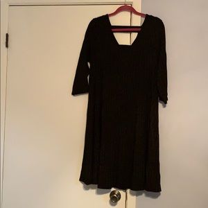 Torrid Olive Ladder Back Ribbed Skater Dress